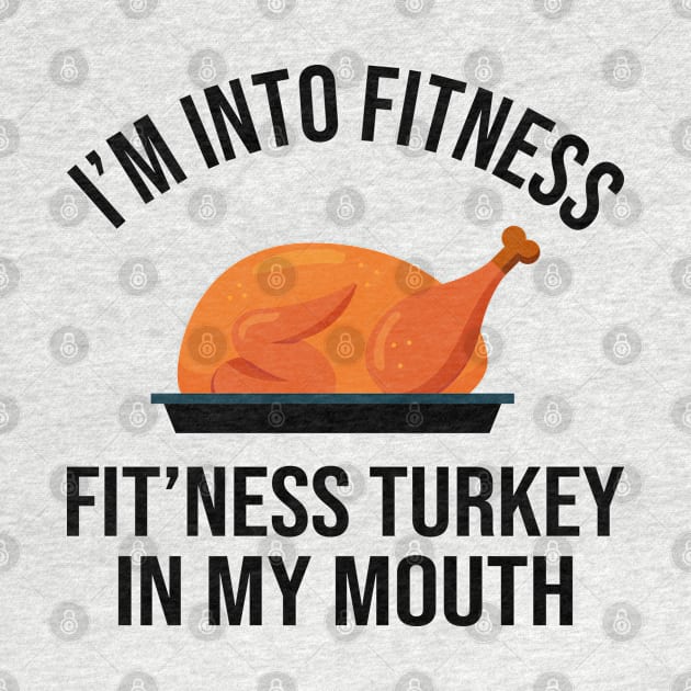 Fitness Turkey in My Mouth Funny Thanksgiving Tankful by DragonTees